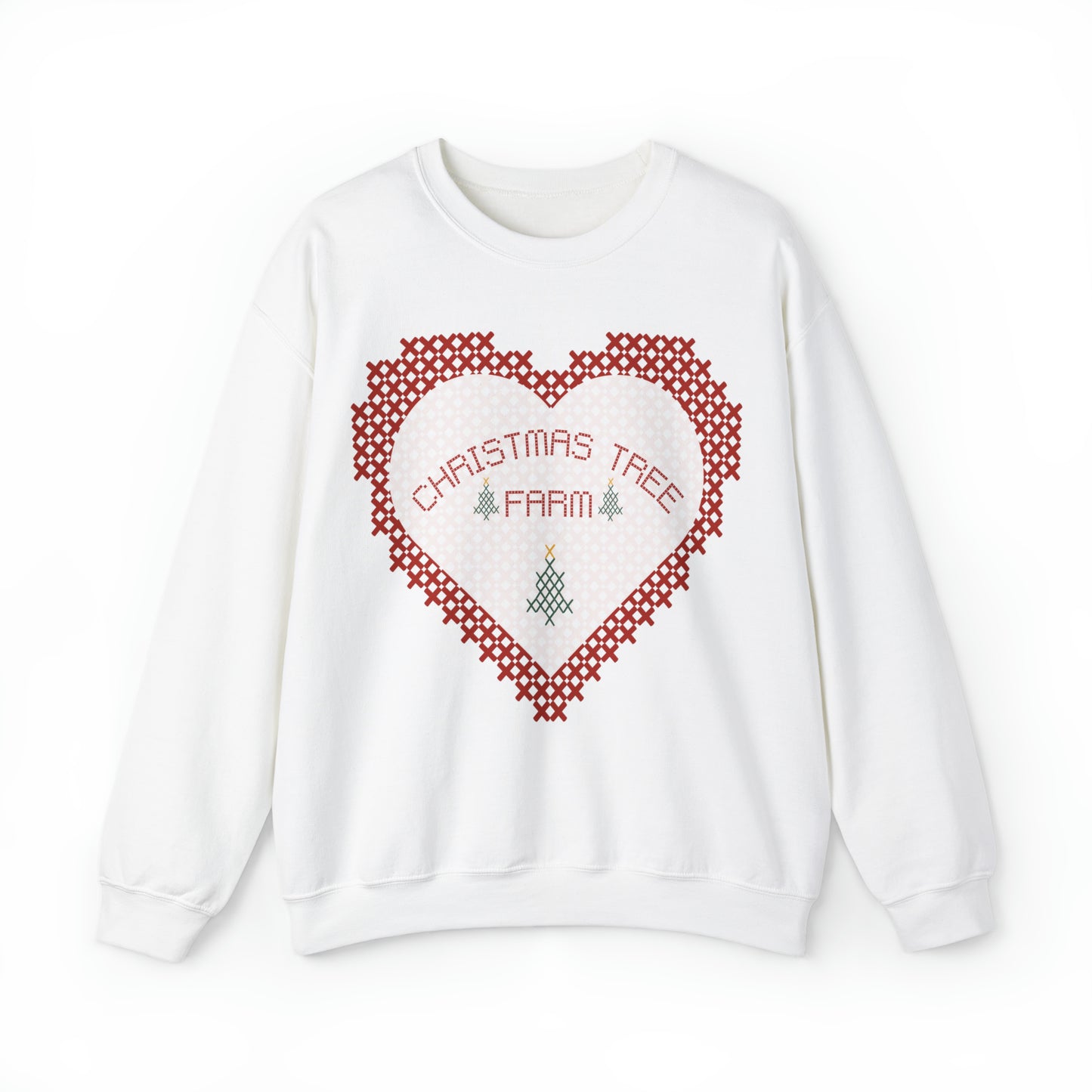 Christmas Tree Farm Heart Crewneck Sweatshirt